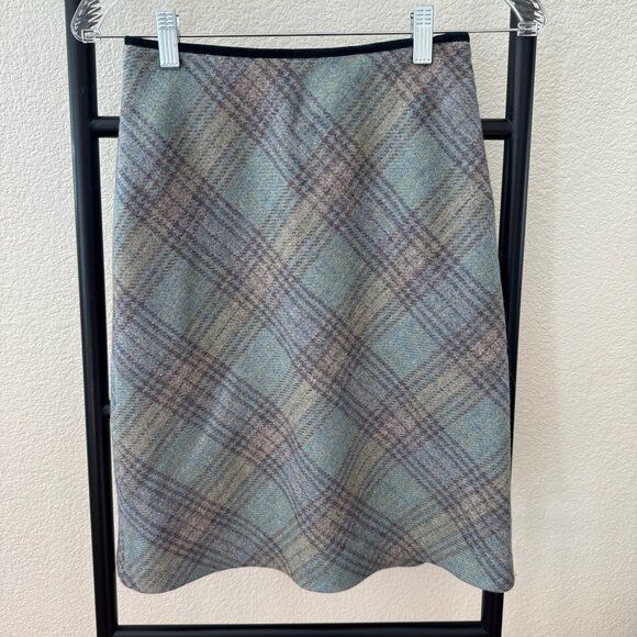 Vintage Laura Ashley Wool Plaid Skirt Size 2 - Picture 1 of 8